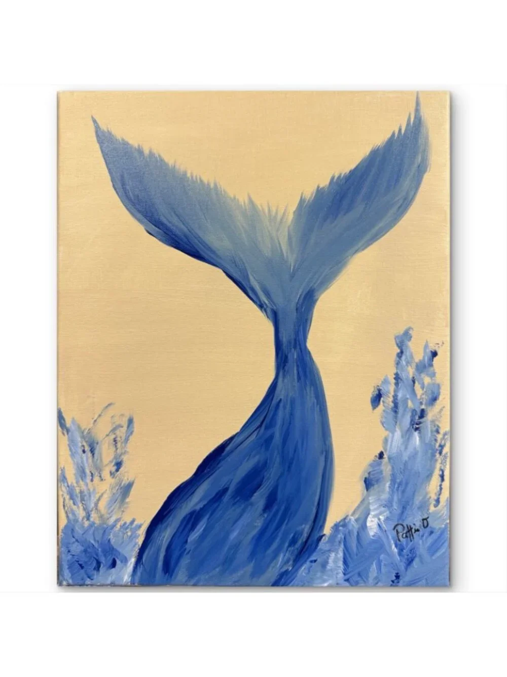 Whale Tail Art Print Coastal Ocean Wall Art Signed Giclee Beach House Decor Gift